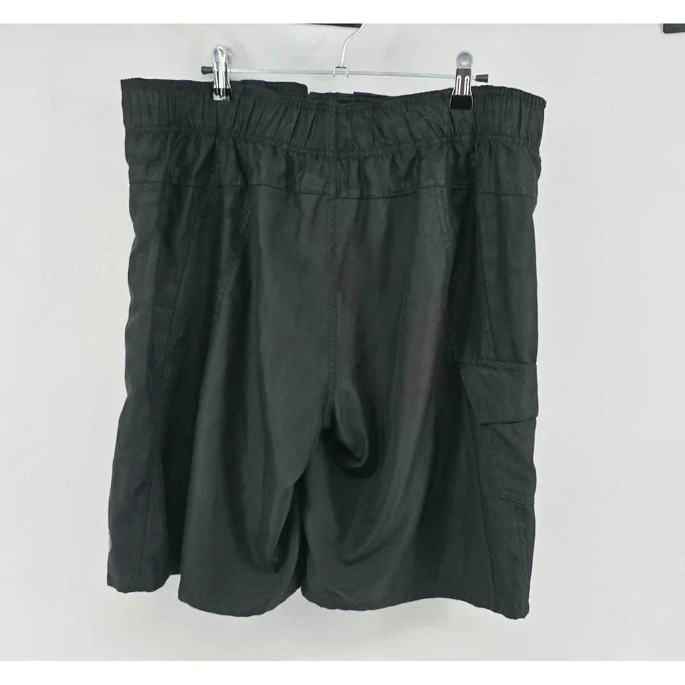 Ocean Current Cargo Lined Swim Trunks Mens Size Large Black Surf Beachwear
